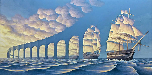 Mind-Twisting Optical Illusion Paintings By Rob Gonsalves