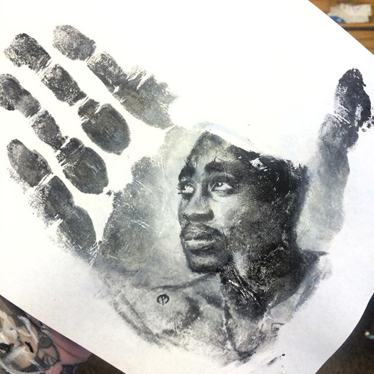 hand print portraits