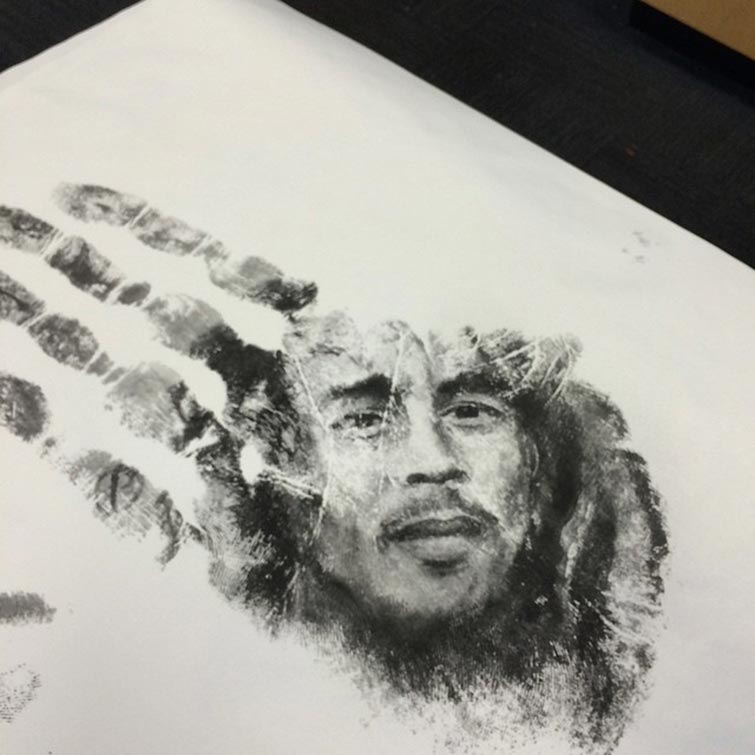 hand print portraits