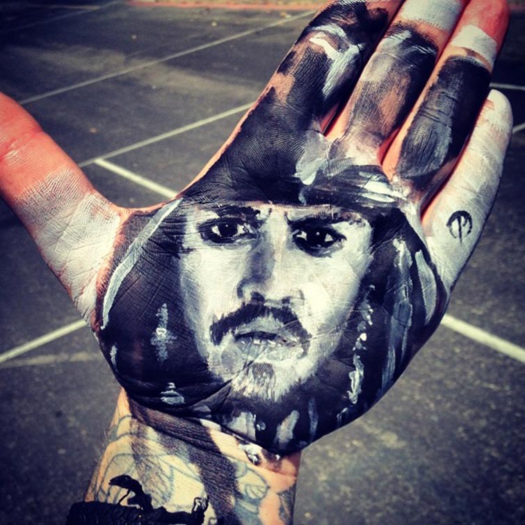 hand print portraits