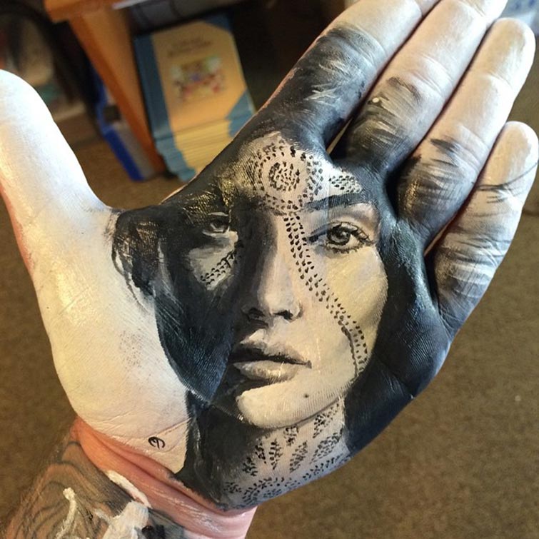 hand print portraits