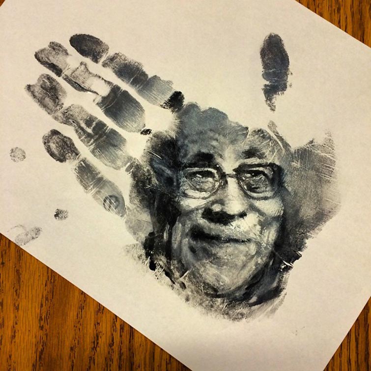 hand print portraits