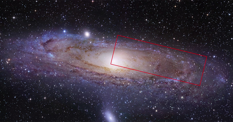 deep-zoom into andromeda galaxy
