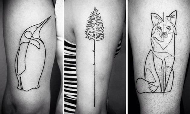 one line tattoos
