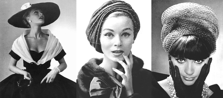 30 Glamour Women's Hat Styles in the 1950s