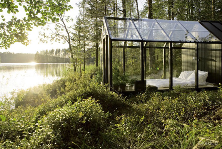 Glass-Covered Modular Cabin