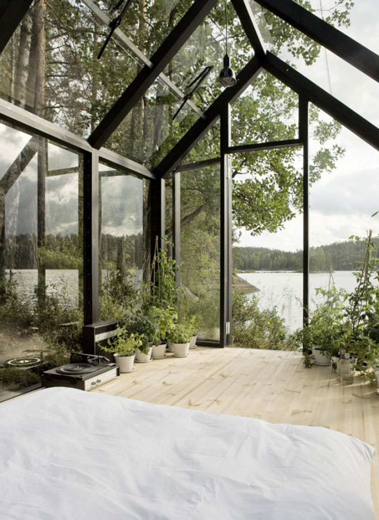 Glass-Covered Modular Cabin