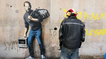 Banksy steve jobs syrian refugees