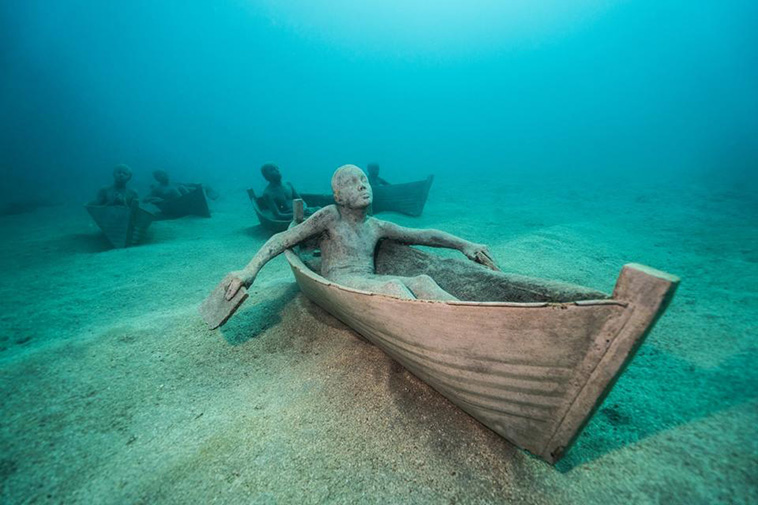 Sculptures Submerged Europe’s-First Underwater Art Museum