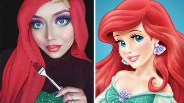hijab disney princesses makeup
