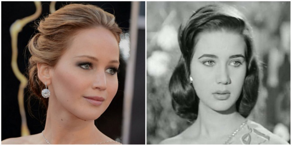 celebrities and their doppelgangers from the past