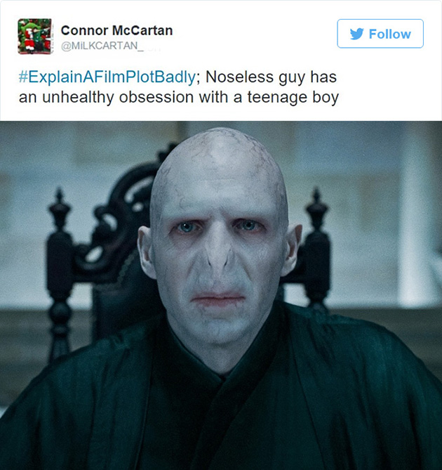 explain a film plot badly funny tweets