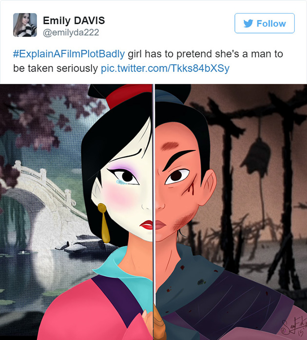 explain a film plot badly funny tweets