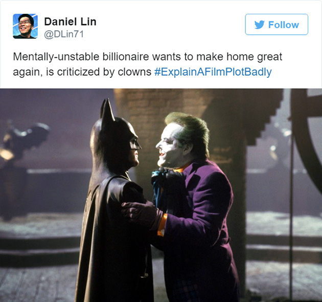 explain a film plot badly funny tweets