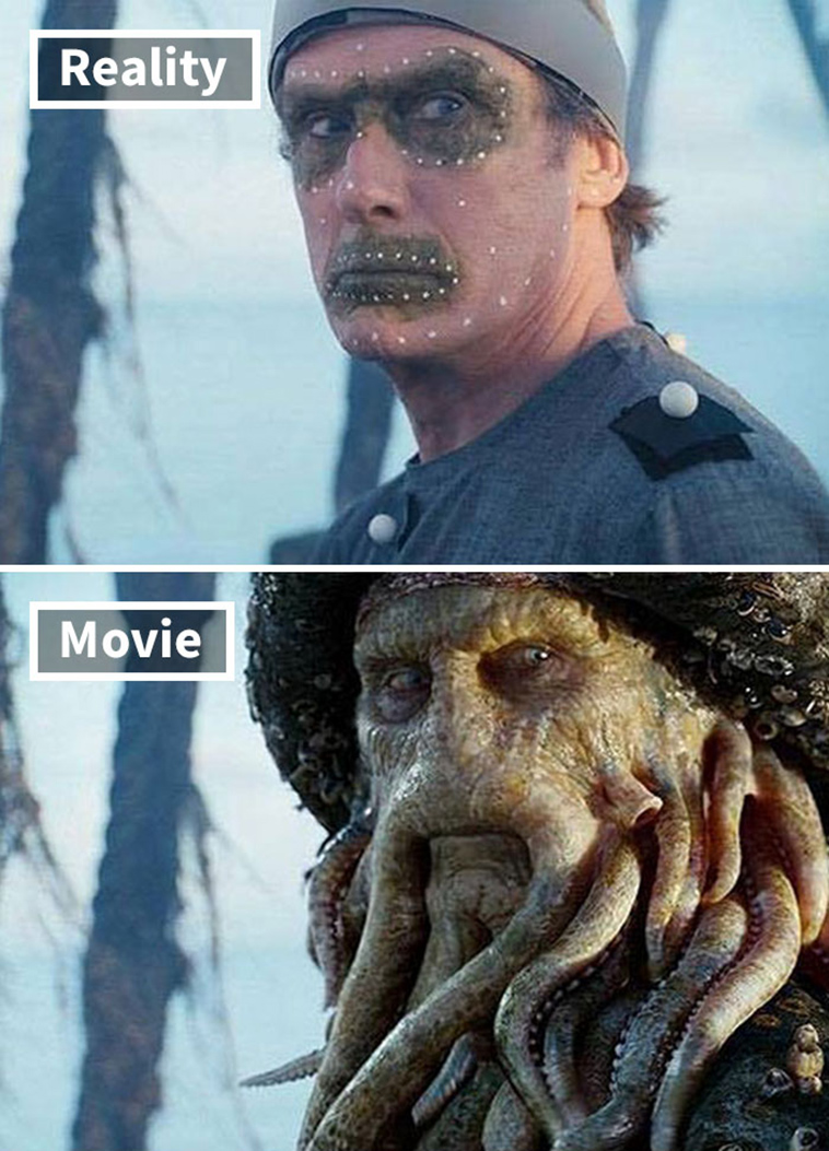 movie scenes before and after special effects