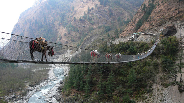 Hanging Bridge of Ghasa, Nepal