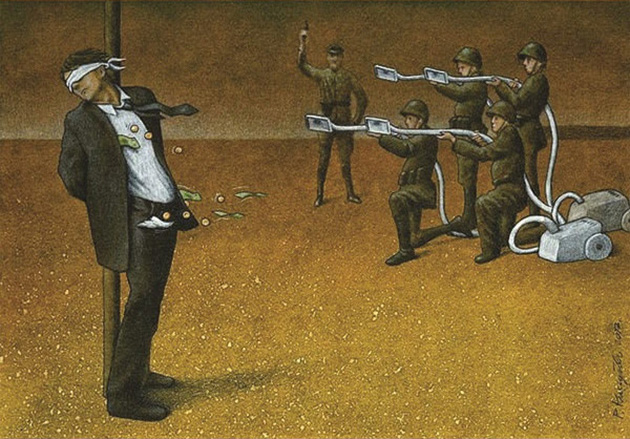14 Brilliant And Satirical Drawings That Question The World We Live In (By Pawel Kuczynski)_04