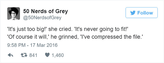 50 shades of grey parody tweets