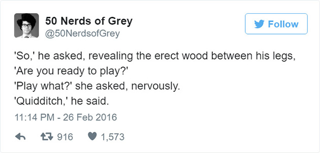 50 shades of grey parody tweets