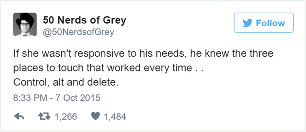 50 shades of grey parody tweets