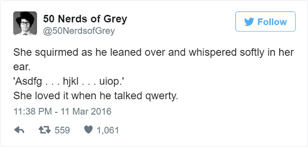 50 shades of grey parody tweets