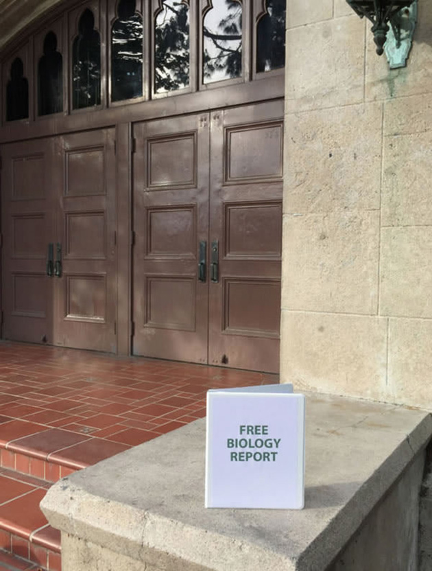 A guy left this free biology report about wolves outside a Los Angeles high school_01