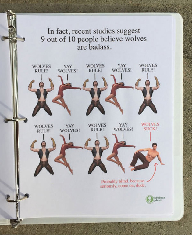 A guy left this free biology report about wolves outside a Los Angeles high school_04