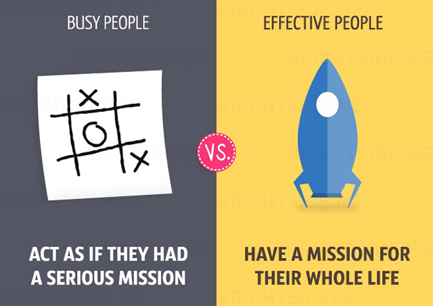differences between busy and effective people