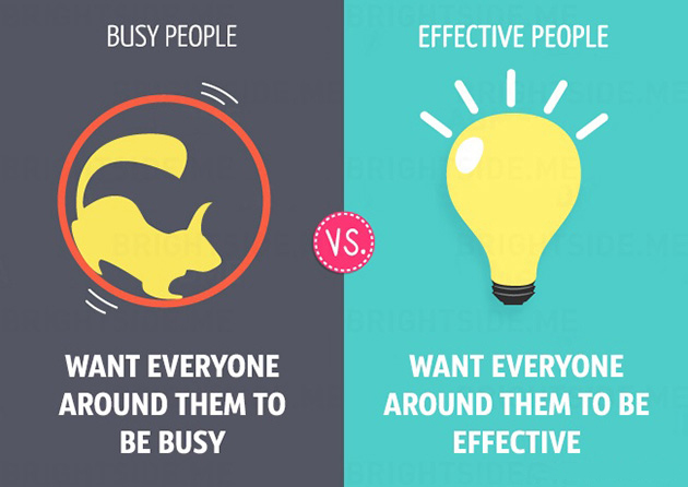differences between busy and effective people