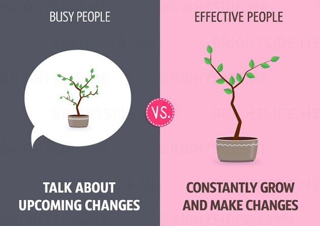 differences between busy and effective people