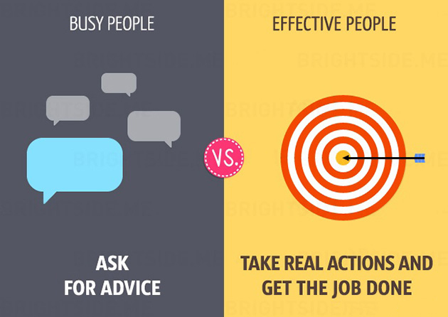 differences between busy and effective people