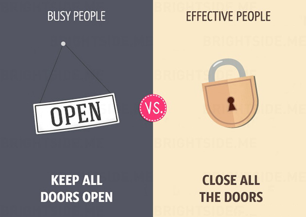 differences between busy and effective people