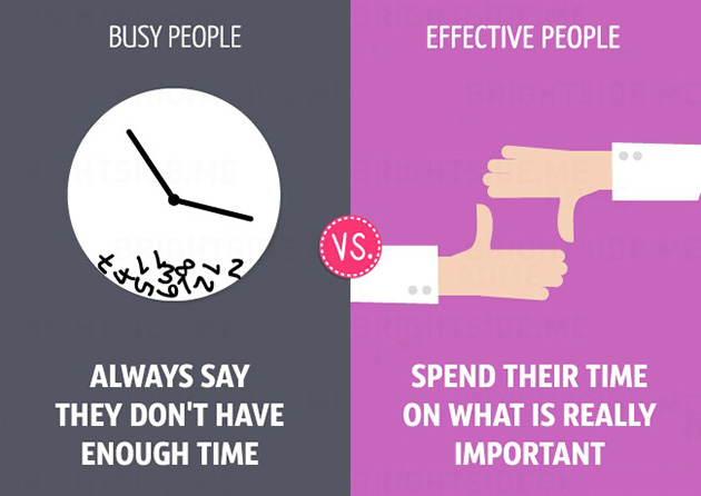 differences between busy and effective people
