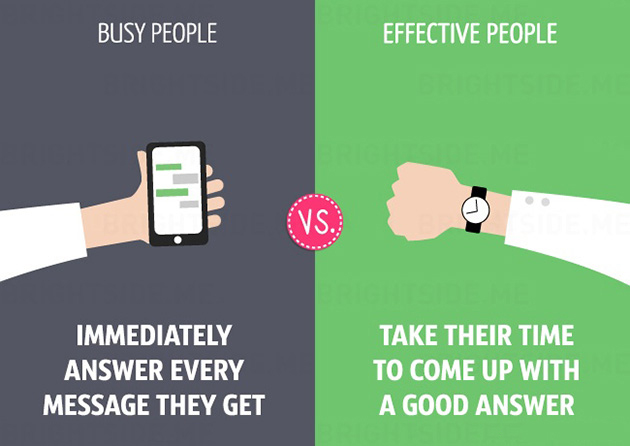 differences between busy and effective people