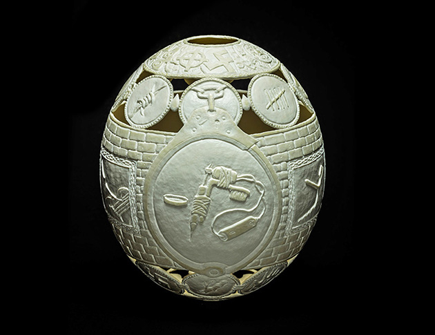 hatched prison Carving Egg Shells