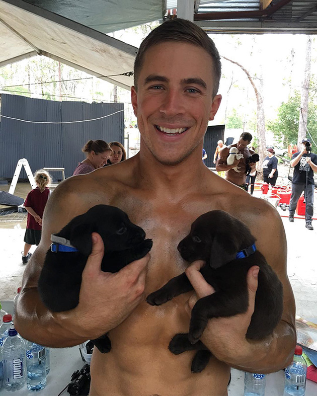 hot firefighters with puppies calendar charity australia