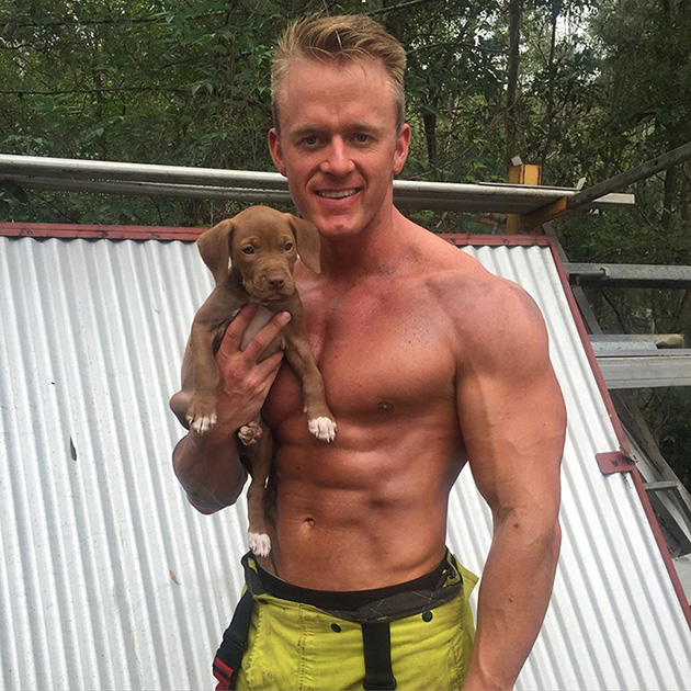 hot firefighters with puppies calendar charity australia