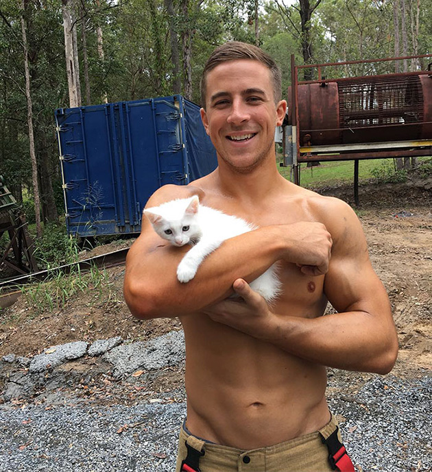 hot firefighters with puppies calendar charity australia