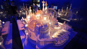 Miniature Castle Built Using Paper