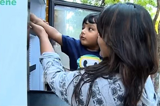 public street fridge for homeless india