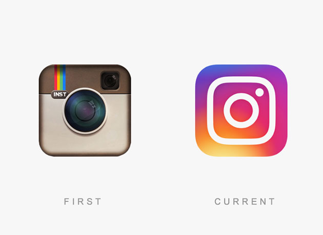 Famous Logos Then And Now