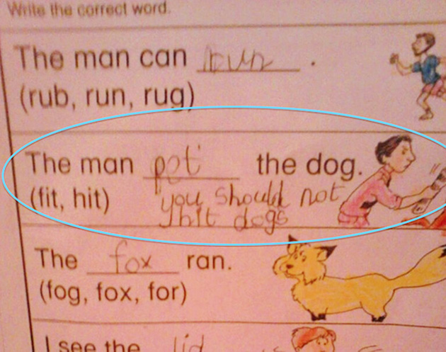 funny kid test answers