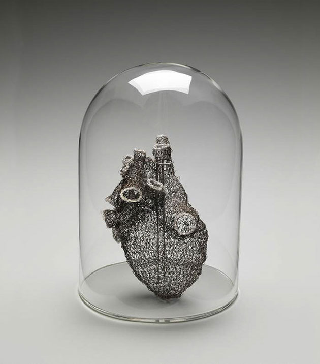 Crocheting Wire Into Anatomically Correct Heart