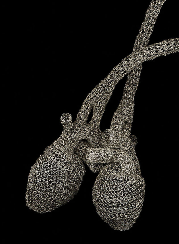 Crocheting Wire Into Anatomically Correct Heart