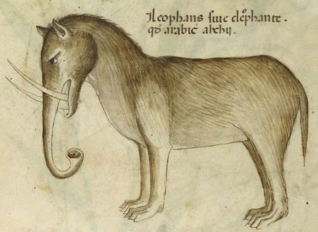 In the Middle Ages, artists knew about the existence of elephants, but they had only the descriptions of travelers to go by. 1