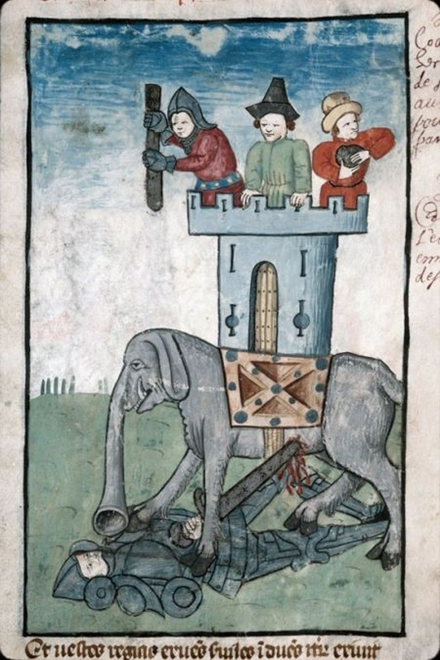 In the Middle Ages, artists knew about the existence of elephants, but they had only the descriptions of travelers to go by. 6
