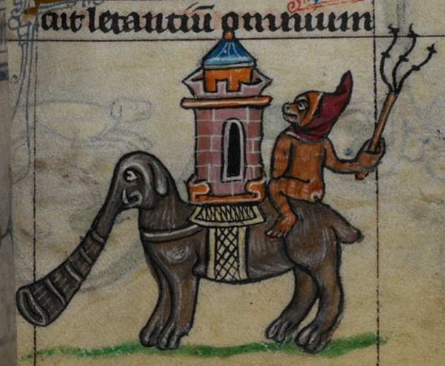 In the Middle Ages, artists knew about the existence of elephants, but they had only the descriptions of travelers to go by. 7