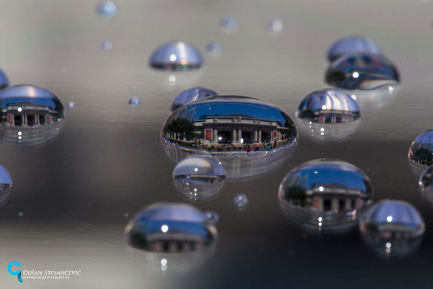 Cities In Water Drops
