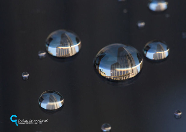Cities In Water Drops