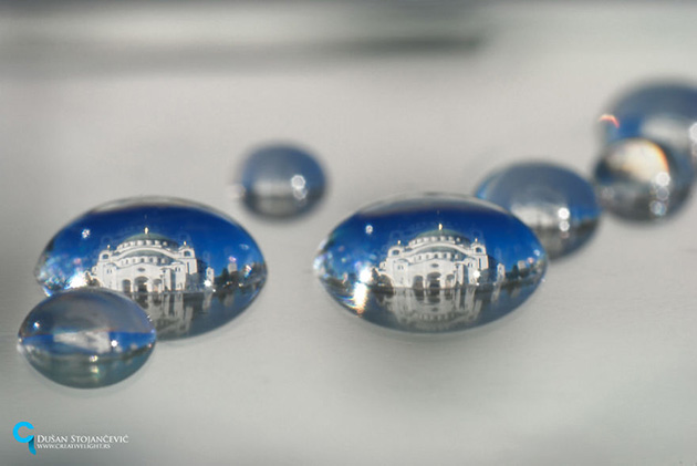 Cities In Water Drops
